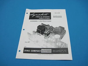 DYNACO (DYNAKIT) FMA-2 Amplificatore Inserimento Tubi MANUALE (Copia Qualità) - Foto 1 di 1