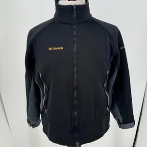 Columbia Sportswear Company Titanium MENS Black Full Zip Coat Jacket SIZE LARGE - Picture 1 of 24