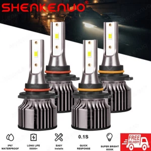 For Chevy C1500 2500 3500 1990-98 6000K LED Headlight Bulbs Hi/Low Beam Combo - Foto 1 di 14
