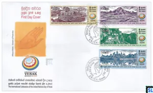Francobolli Sri Lanka 2017, Nazioni Unite, Vesak, Buddha, Buddismo, FDC, 1 di 5v - Foto 1 di 1