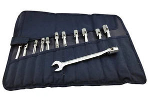 Open Jaw Spanner Set with Flexi-Head Socket Ends - Picture 1 of 3