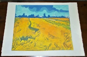 Linoleografia BEPPI ZANCAN Campagna di giugno presso Busca FIRMATA 65x48 grafica - Imagen 1 de 3