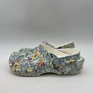 Zuecos Crocs Clásicos Plataforma Estampado de Flores Mujer Colorido Blanco Margarita Zapatos Talla J3 - Imagen 1 de 6
