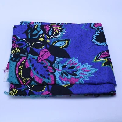 Multi-Colored Floral Hi-Fashion Cotton Fabric 3.1 yards x 43" - Image 1 of 3