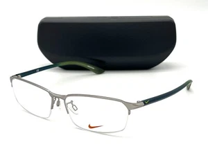 NIKE NK7914AF 029 Silver with Green / Demo Lens 55mm Eyeglasses - Picture 1 of 4