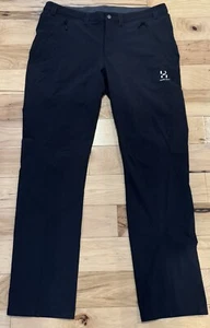 Haglofs Black Outdoor Hiking Pants Soft Shell.  Size 44, US Size 14 - Picture 1 of 7