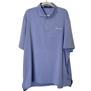 Ralph Lauren RLX Men’s XXL Polo Striped Athletic Short Sleeved Shirt Wicking - Picture 1 of 6