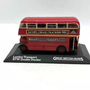 Great British Buses LONDRA TRANSPORT RTW AUTOBUS A DOPPIO PIANO autobus pressofuso Jacobs - Foto 1 di 13