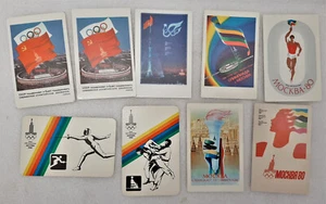 Vintage Soviet USSR Russia pocket calendars, 1980 Olympics, set of 9 pcs - Picture 1 of 2