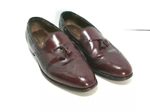 Bostonian Mens Shoes Classics Burgundy Tassel Wingtip Brogue Loafers 9 med USA - Picture 1 of 6