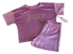Juego Corto de 2 Piezas PAJAMA JUICY COUTURE TERCIOPELO ROPA DE DORMIR ROSA LOGO Tachonado NUEVO S - Imagen 1 de 19