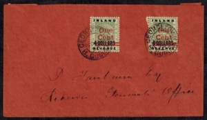 British Guiana 1890 SG 210 & 210b ONE CENT on 4 DOLLARS on Local Cover CV L300 - Picture 1 of 3