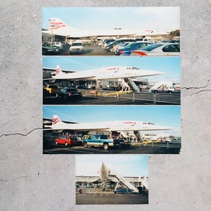 British Airways Concorde Jet Photo Panoramic Airport Photographs Lot of 4 2003 - Bild 1 von 11