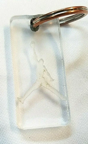AIR JORDAN NBA  LASER ETCHED LOGO KEY CHAIN CLEAR  MICHAEL JORDAN RARE Cover