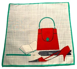 Circa 40s Novelty Hanky MCM Classy Gal Accessories - Picture 1 of 3