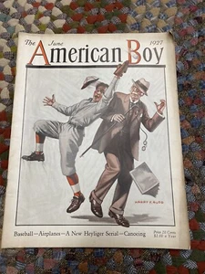 American Boy Magazine Jun 1927- Baseball Illustration by Harry F Rudd - Picture 1 of 5