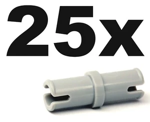 NEW LEGO - Technic - Pins - Pin without Friction Ridges Gray Light Bluish x 25 - Picture 1 of 1