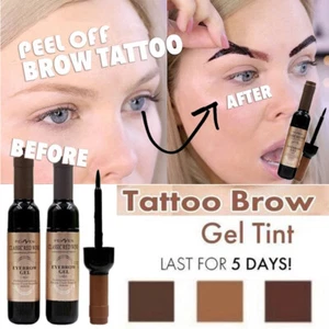 Semi-permanent Peel-off Eye Brow Tattoo Tint Dye Gel Waterproof Eyebrow Cream - Picture 1 of 23