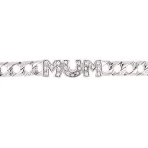Silver Mum Bracelet. Mum Wish Bracelet. Chain Bracelet Mother Birthday Gift - Picture 1 of 9