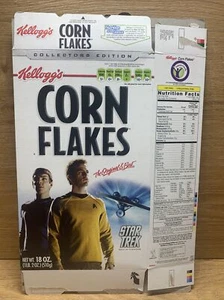 Kelloggs 2009 Corn Flakes Cereal Empty Used Flat Box Star Trek - Picture 1 of 4