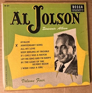 AL JOLSON, Decca Records 2 Extended Play 45 1950 - Picture 1 of 7