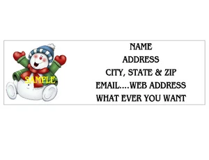 CHRISTMAS X-MAS SNOWMAN  ADDRESS LABELS COOL!! #1 - Picture 1 of 1