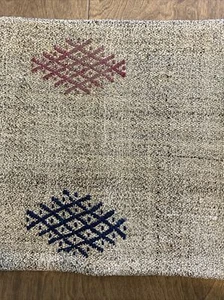 Kelim Kissenbezug 15 Zoll Quadratisch Boho Türkisch Teppich Handarbeit Vintage - Bild 1 von 6