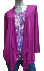 Weißer Hirsch Damen Größe 1X Langarm lila Strass und Nieten Bluse, - Bild 1 von 7