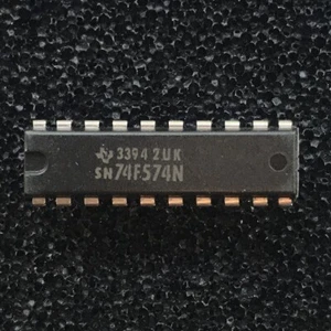 (PKG of 5) SN74F574N Octal Edge-Triggered D-Type Flip-Flop, PDIP-20, TI - Picture 1 of 2