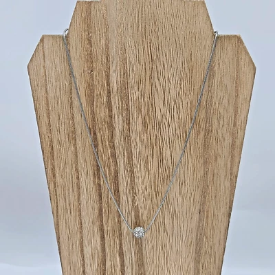 "Collar retirado Lia Sophia GLITTER BALL - Colgante de cristal con cadena de plata, 16-19""" Foto 1 de 4