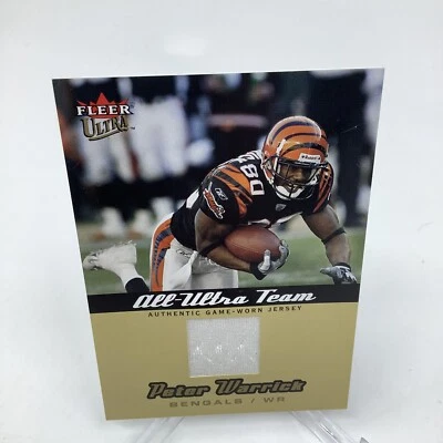 2005 Fleer Ultra All-Ultra Team Game-Worn Jersey #AU-PW PETER WARRICK Bengals - Image 1 of 2