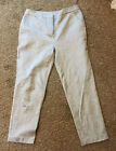 Per Una Size 8 Grey Silver Platinum Short Crop Trousers Evening Holiday
