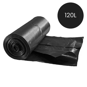 100x Drawstring Refuse Sacks Super Strong Black Bin Liners Rubbish Bags 120L - Picture 1 of 24