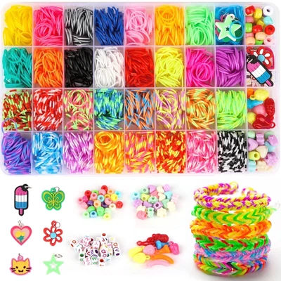 1800+ Rubber Band Bracelet Making Kit, Loom Band Friendship Bracelets Making Kit - Image 1 of 4