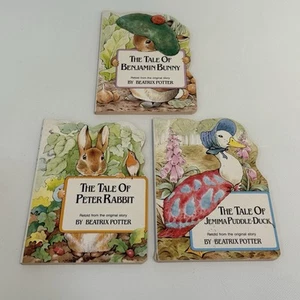 Beatrix Potter Board Books Lot of 3 Peter Rabbit Benjamin Bunny Jemima Puddle - Picture 1 of 9