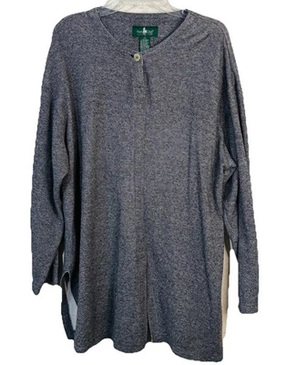 Suéter Henley Vintage Hunt Club XL Color Gris Mujeres Raro Poli Algodón Largo Foto 1 de 4