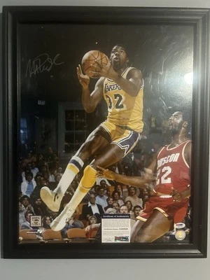 Magic Johnson PSA Certified Autographed  Photo NBA Hall of Fame - Image 1 of 3