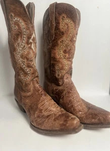 Tres Garcia braun Leder bestickt Snip Toe Cowgirl Westernstiefel Größe 9,5 - Bild 1 von 10