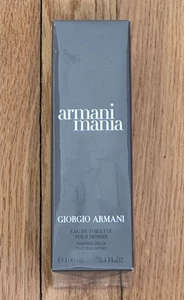 New in Box Sealed! Vintage ARMANI MANIA Pour Homme Eau de Toilette Spray 3.4 oz - Picture 1 of 5