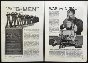 "The G-Men War on Crime" 1935 Birth of the FBI pictorial - Picture 1 of 2