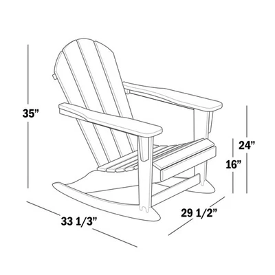 Mecedora para patio exterior Laguna HDPE para todo clima con Foto 1 de 4
