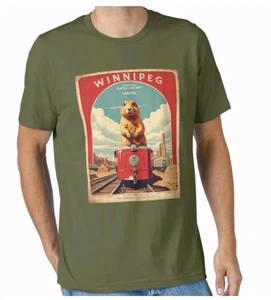 Neu ohne Etikett Winnipeg Prairie Dog Central Railway Kanada 2XL Railroadiana T-Shirt - Bild 1 von 5