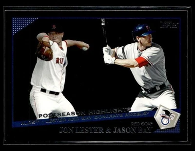 Tarjeta negra 2009 Topps #89 Jon Lester/Jason Bay HL Boston Red Sox Foto 1 de 2