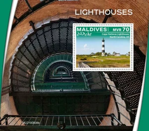 Maldives 2019 MNH Lighthouses Stamps Cape Hatteras Lighthouse Architecture 1v SS - Picture 1 of 1
