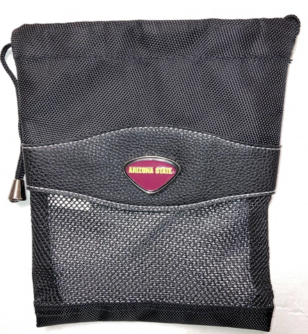 Arizona State Sun Devils Alumni Valuables Bag ***NEW*** Leather & Mesh Material Cover