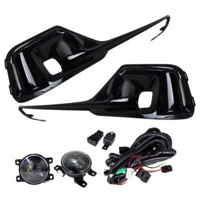 Front Bumper Fog Lamps Lights Wire Grille Cover For Honda Accord 2022-2023 Pair - Image 1 of 4