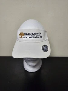 2014 U.S Senior Open Visor Hat Oak Tree National Golf Course White Adjustable - Picture 1 of 6
