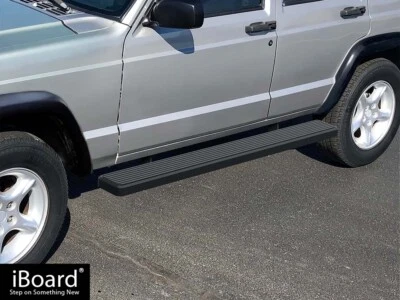 Escalones laterales iBoard negros premium de 6" aptos para Jeep Cherokee 84-00 4 puertas Foto 1 de 4