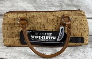 Primeware Wine Clutch Insulated Single Bottle Wine Tote w/ Corkscrew Cork NEW - Picture 1 of 12