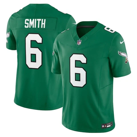 Men's Philadelphia Eagles DeVonta Smith #6 Green Player Game Stitched Jersey Cover
